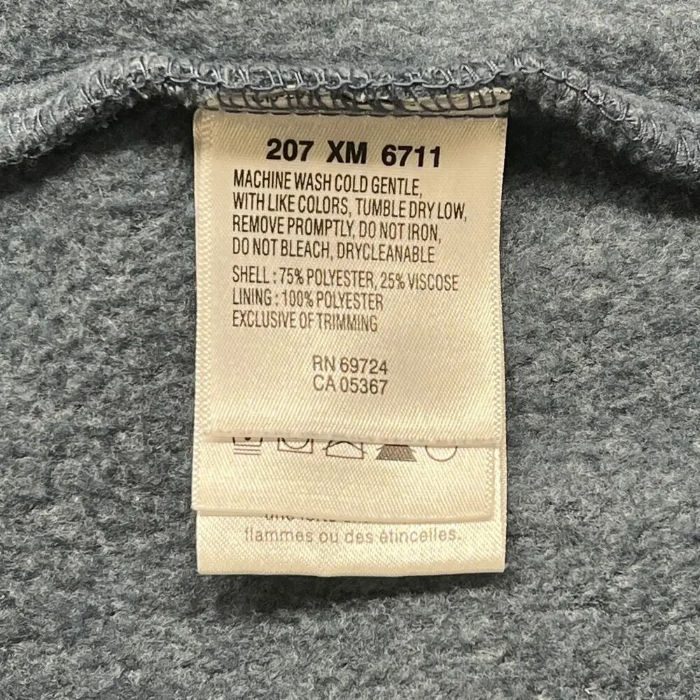 Columbia Polyester Viscose Blue-Gray Solid Long Sleeve Fleece Jacket Mens XXL - Picture 4 of 5